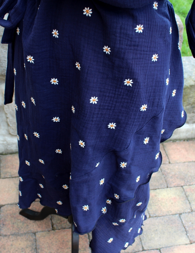 Zavinovací mušelínové šaty Sedmikráska - plus size - na dotaz