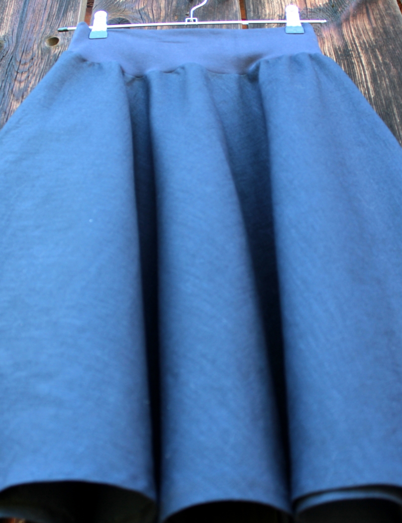 Lněná sukně Modrá - mini