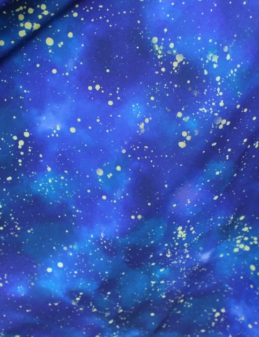 Půlkolová dlouhá sukně  Hvězdné nebe na fialovomodré