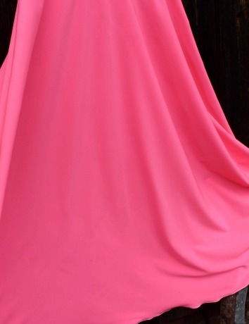 Půlkolová dlouhá sukně  NEON růžová