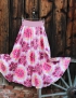 Půlkolová dlouhá sukně Brokát květinový