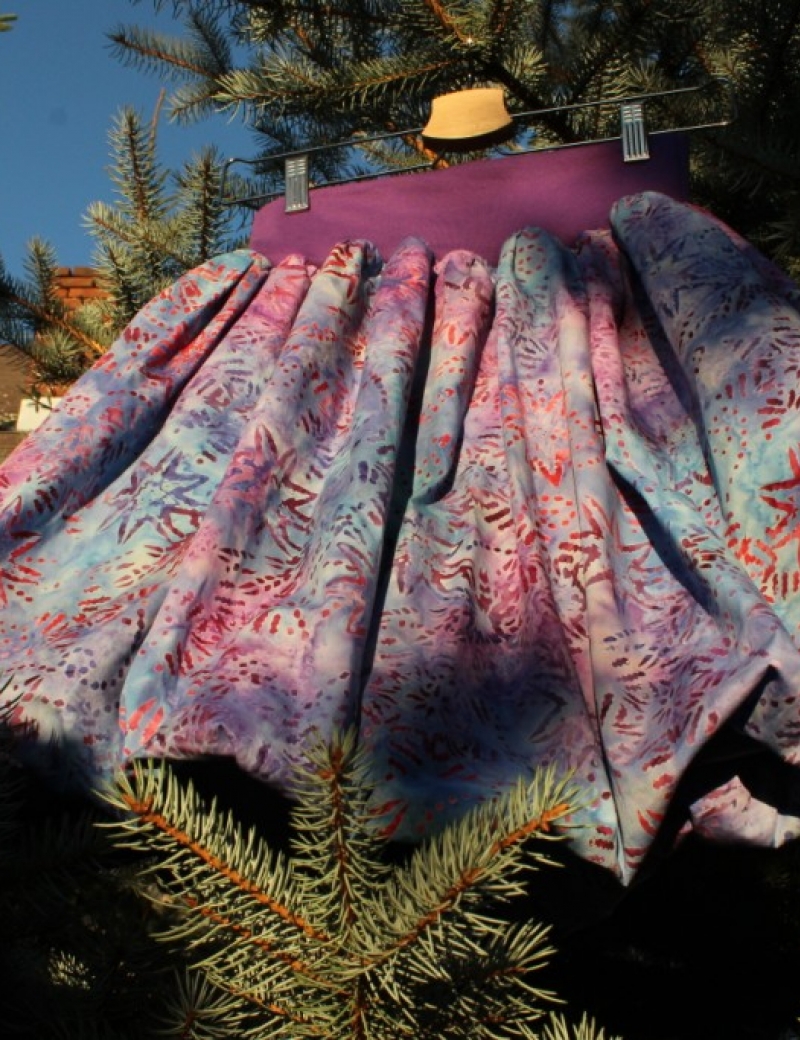 Balonová sukně Batika Lilablue snowflakes