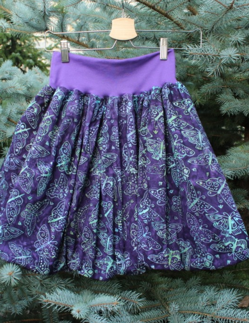 Balonová sukně Batika Purple Butterflies