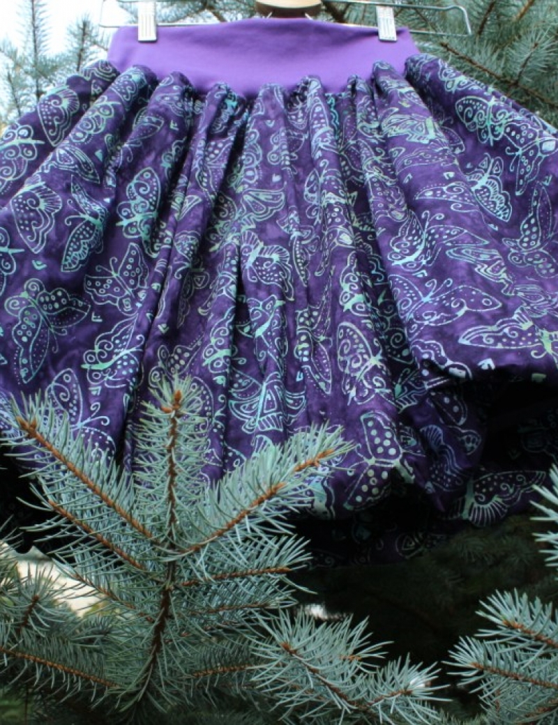 Balonová sukně Batika Purple Butterflies