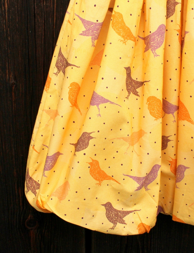 Autorská balonová sukně Pippi yellow