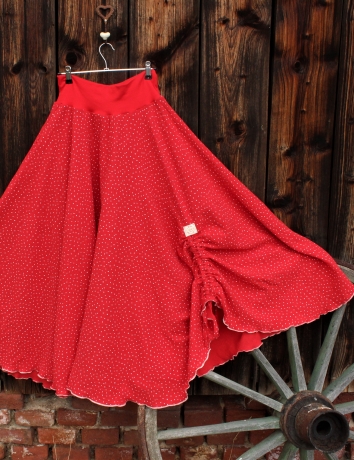 Kolová sukně Red dots